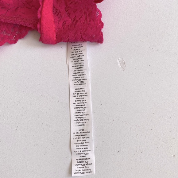 Hanky Panky Signature Lace Padded Triangle Bralette - Hot pink, Size: la… - Picture 5 of 6